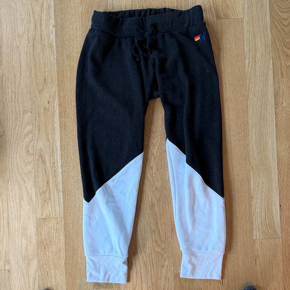 Aviator Nation Women’s Black and White Sweatpants